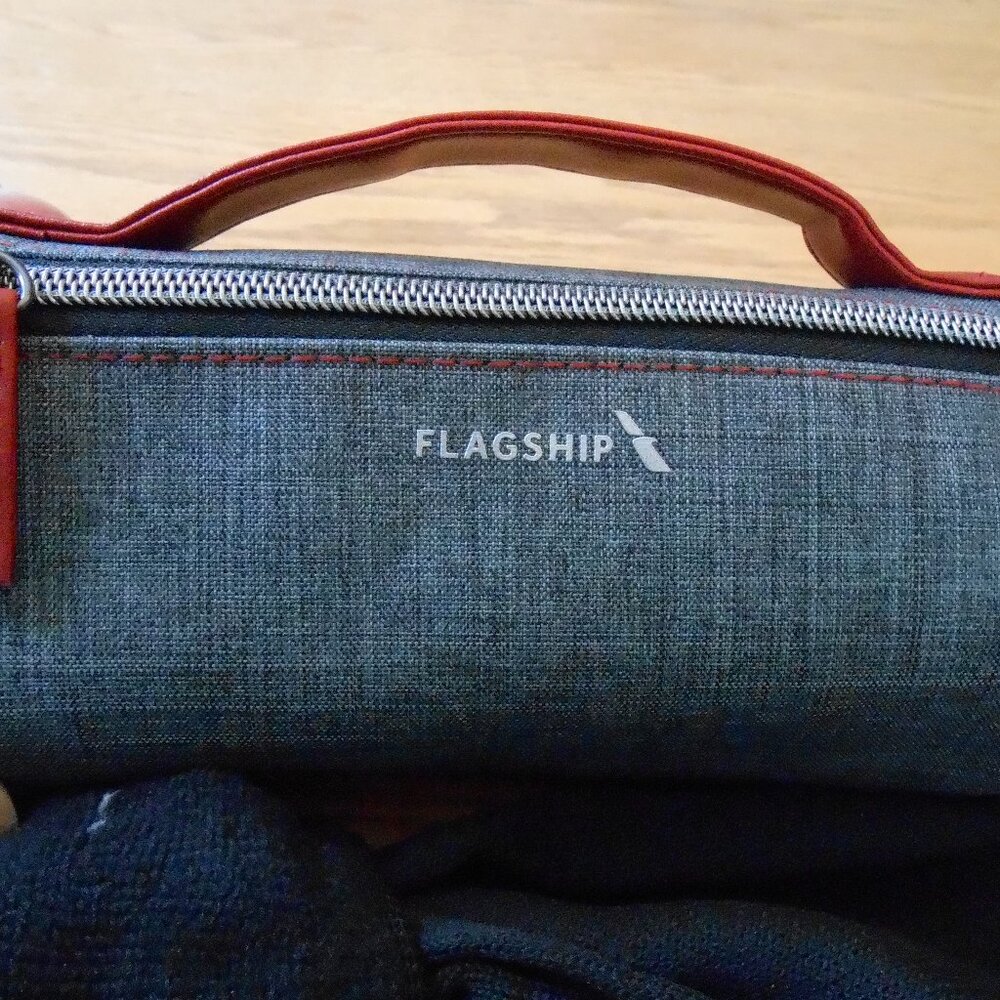 American Airlines Gray Flagship Wash/Amenity Canvas Kit: Socks, Eye Mask, Dental